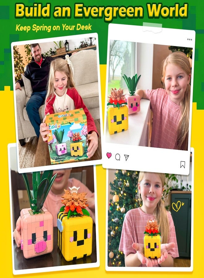 كودو مكعبات بناء نباتية، متوافقة مع ليغو بوتانيكالز فلاورز، ديكورات مكتبية للأولاد والبنات والمراهقين والبالغين، هدايا إبداعية لعيد الميلاد وأعياد الميلاد وهدايا للفتيات المراهقات - Image 2